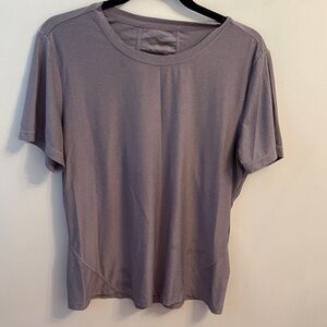 Mondetta Short Sleeve Crew Top - Dusty Lavender Gray